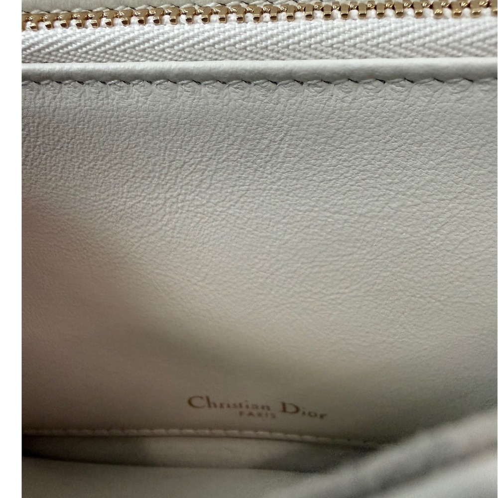 Christian Dior Dioramour Polka Dot Wallet On Chain Crossbody Bag Leather Rare - Picture 12 of 14